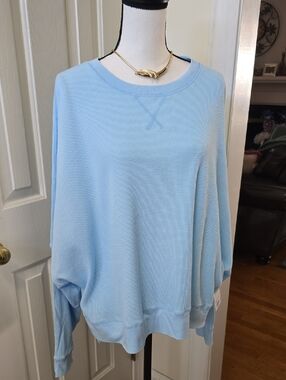 SO BRAND WOMENS JUNIOR PLUS SIZE BLUE LONG SLEEVE THERMAL PLUS SIZE 3X